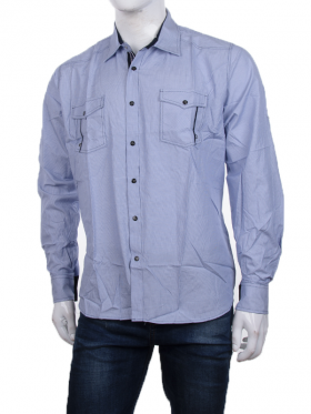 No Brand 0687 l.blue (деми) рубашка мужские