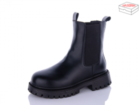 No Brand 5269 all black (зима) ботинки женские