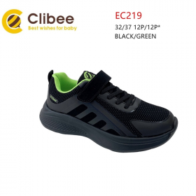 Clibee Apa-EC219 black-green (демі) кросівки дитячі