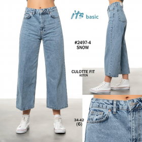 No Brand 2497-4 blue (лето) джинсы женские