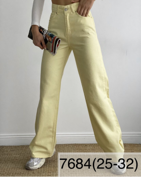 No Brand 7684 yellow (деми) джинсы женские