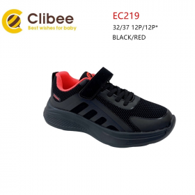 Clibee Apa-EC219 black-red (демі) кросівки дитячі