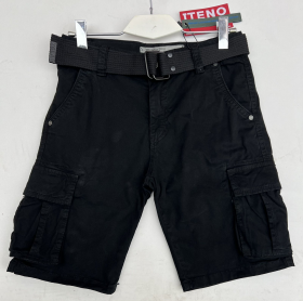 No Brand 8819-1 black (лето) шорты мужские
