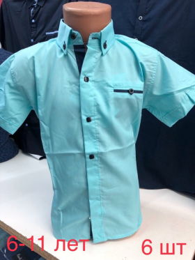 No Brand ND60 l.blue (6-11) (літо) сорочка дитяча