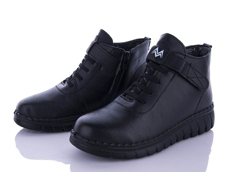 Saimaoji 302-1 black (деми) ботинки женские