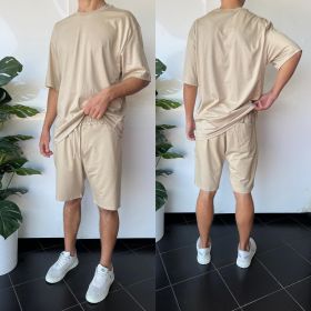 No Brand 1123 beige (лето) костюм мужские