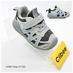 Clibee Apa-LA581 black-grey (деми) кроссовки детские