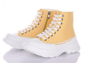 Violeta 166-31 yellow-white (деми) ботинки женские