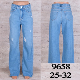 No Brand 9658 blue (деми) джинсы женские