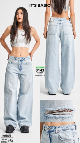 No Brand 3143 l.blue (деми) джинсы женские