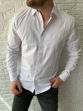 No Brand 3534 white (деми) рубашка мужские