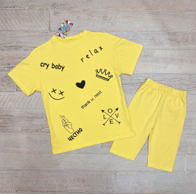 No Brand 2122-1 yellow (лето) костюм спорт детские