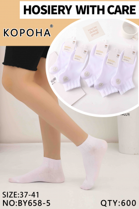 No Brand BY658-5 white (демі) шкарпетки жіночі