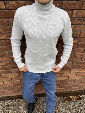 No Brand 32677 l.grey (деми) свитер мужские