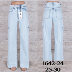 No Brand 1642-24 l.blue (деми) джинсы женские