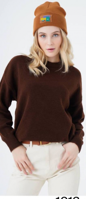 No Brand 1013 brown (зима) светр жіночі