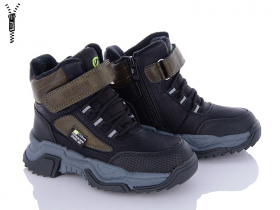 Clibee HB398 army green-black (зима) ботинки детские
