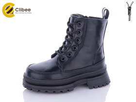 Clibee HB367 black (зима) ботинки детские