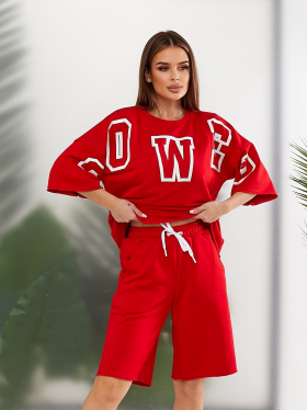 No Brand 905 red (лето) костюм женские
