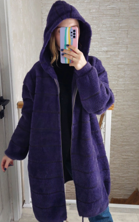 No Brand 26247 purple (демі) куртка жіночі