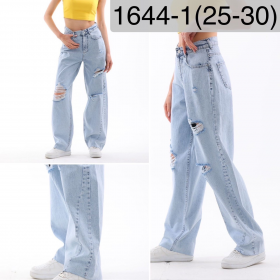 No Brand 1644-1 l.blue (літо) джинси жіночі