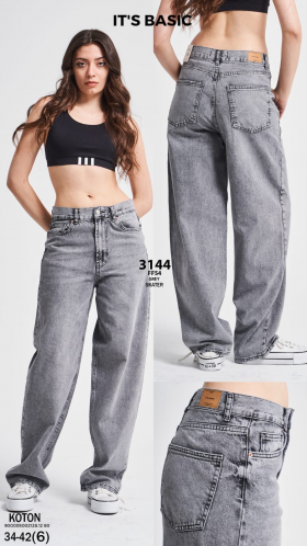 No Brand 3144 grey (деми) джинсы женские