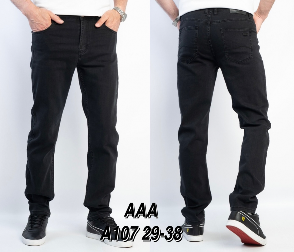 No Brand A107 black (демі) джинси чоловічі