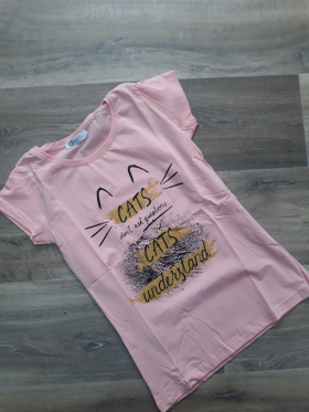No Brand 8455 pink (лето) футболка детские