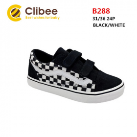 Clibee Apa-B288 black-white (деми) кеды детские