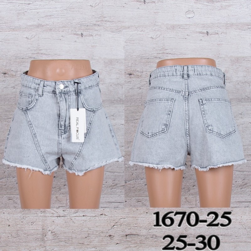 No Brand 1670-25 grey (лето) шорты женские