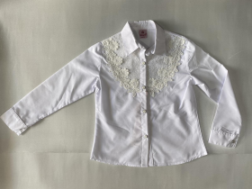 No Brand 5563 white (демі) блузка дитяча
