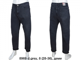 No Brand 8969 d.grey (деми) джинсы мужские