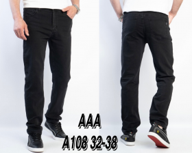 No Brand A109 black (деми) джинсы мужские