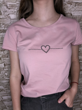 No Brand 5051 pink (лето) футболка женские
