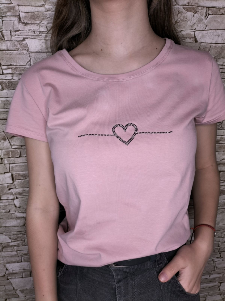 No Brand 5051 pink (літо) футболка жіночі