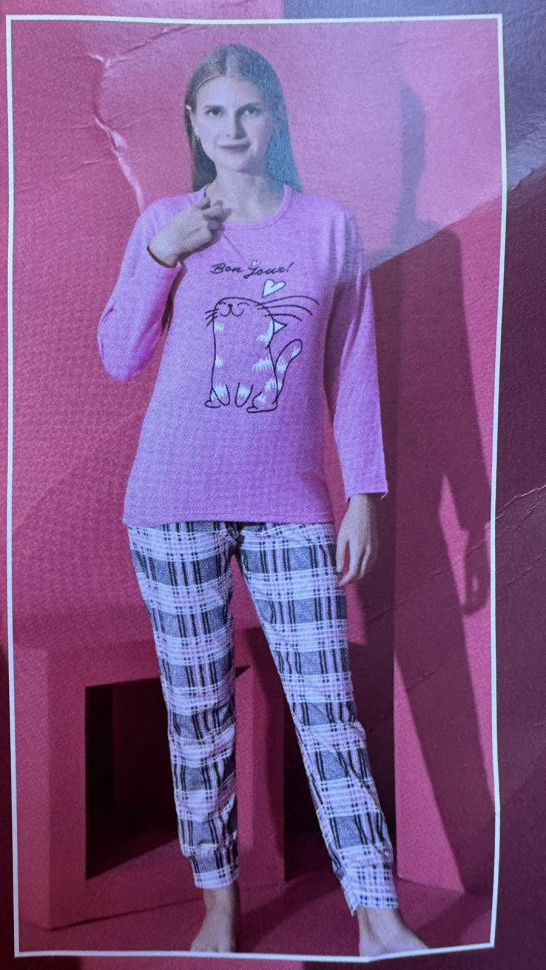 No Brand 12075 lilac (зима) піжама жіночі