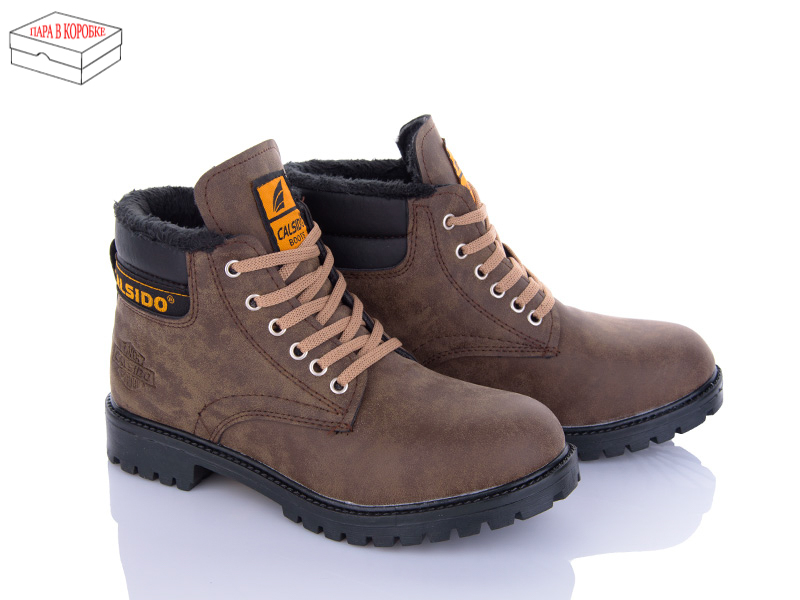 Calsido A506 khaki термо мех (36-39) (зима) черевики