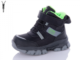 Clibee HA505 black-green (зима) ботинки детские