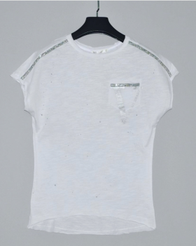 No Brand 6388 white (лето) футболка женские