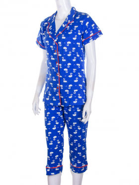 No Brand 04061 blue Знижка (демі) піжама жіночі