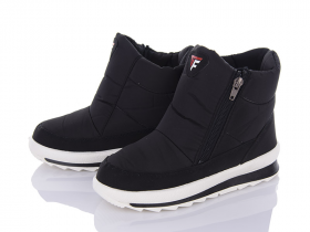 Malibu KWZ114F чорний-білий (зима) черевики жіночі