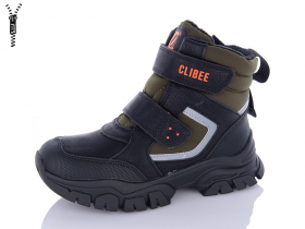 Clibee HC395 black-army green (зима) черевики дитячі