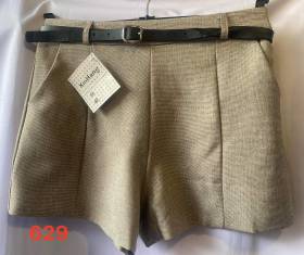 No Brand 629 beige (лето) шорты женские