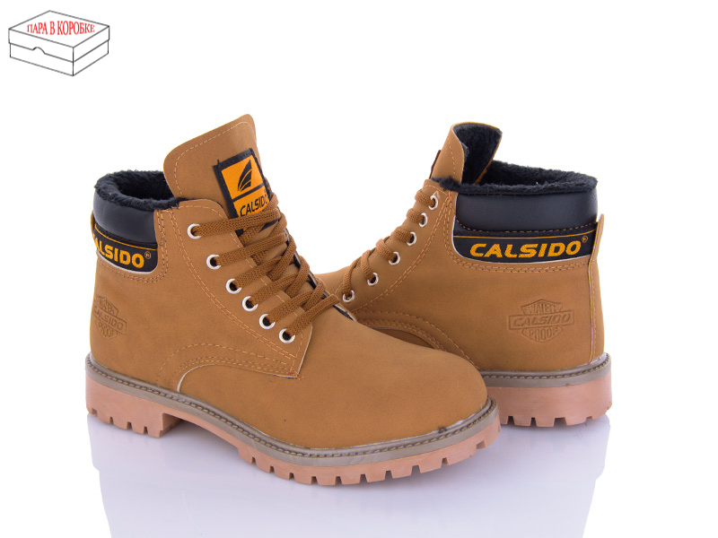 Calsido A506 yellow термо мех (36-39) (зима) черевики