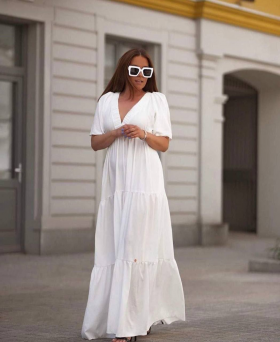No Brand 753 white (лето) платье женские