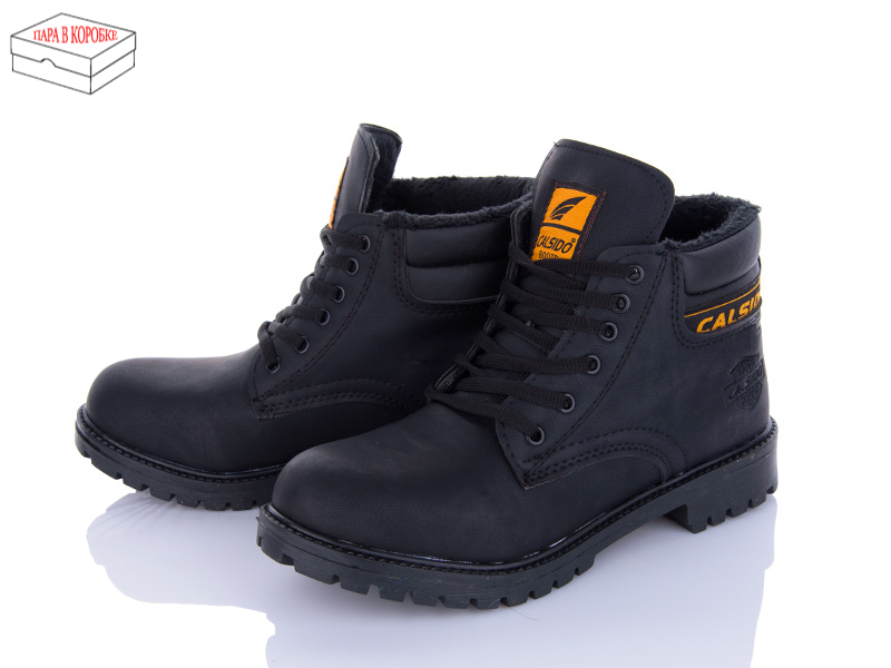 Calsido A506-2 black термо мех (36-39) (зима) черевики