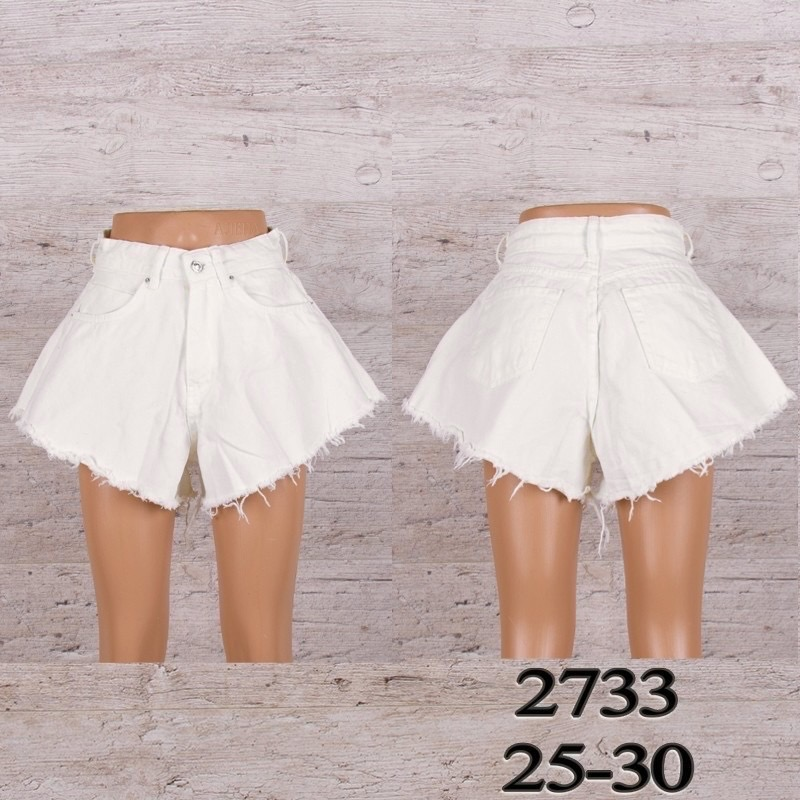 No Brand 2733 white (літо) жіночі шорти