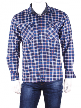 No Brand A694 blue (зима) рубашка мужские