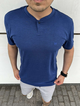 No Brand 33993 blue (лето) футболка мужские
