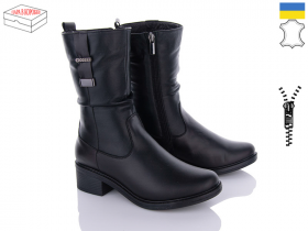 No Brand 112 чорний (зима) ботинки женские